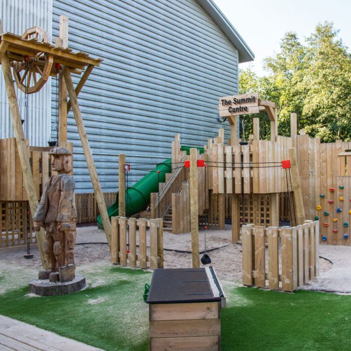 Outdoor play area at Summit Centre cafe 