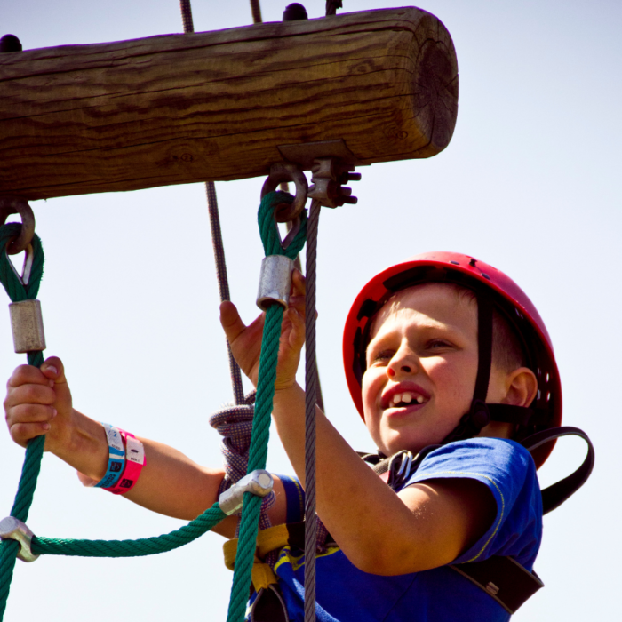 Boy on the High Ropes at Summit Centre 